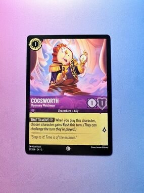 cogsworth [beauty & the beast] - 37/204 (common) — lorcana: shimmering skies